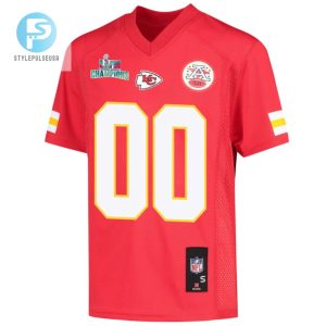 Custom Kansas City Chiefs Super Bowl Lvii Champions Youth Game Jersey Red stylepulseusa 1 2