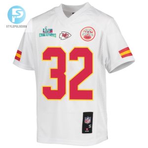 Nick Bolton 32 Kansas City Chiefs Super Bowl Lvii Champions Youth Game Jersey White stylepulseusa 1 2