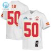 Willie Gay 50 Kansas City Chiefs Super Bowl Lvii Champions Youth Game Jersey White stylepulseusa 1