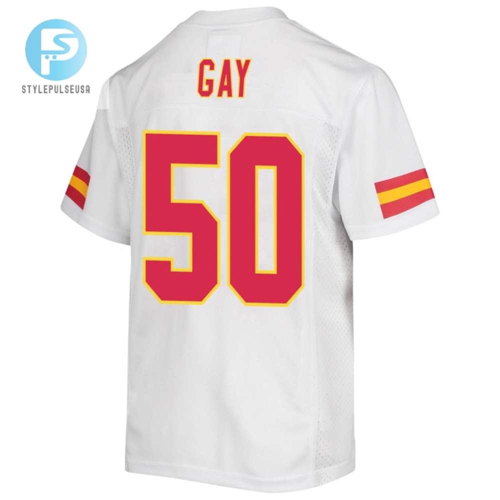 Willie Gay 50 Kansas City Chiefs Super Bowl Lvii Champions Youth Game Jersey  White 