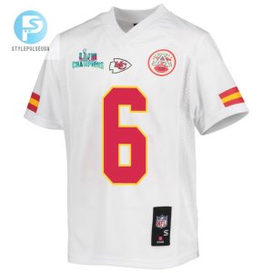 Bryan Cook 6 Kansas City Chiefs Super Bowl Lvii Champions Youth Game Jersey White stylepulseusa 1 2