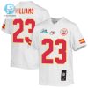 Joshua Williams 23 Kansas City Chiefs Super Bowl Lvii Champions Youth Game Jersey White stylepulseusa 1