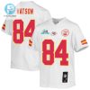 Justin Watson 84 Kansas City Chiefs Super Bowl Lvii Champions Youth Game Jersey White stylepulseusa 1