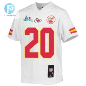 Justin Watson 84 Kansas City Chiefs Super Bowl Lvii Champions Youth Game Jersey White stylepulseusa 1 2