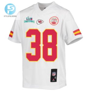 Ljarius Sneed 38 Kansas City Chiefs Super Bowl Lvii Champions Youth Game Jersey White stylepulseusa 1 2