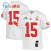 Patrick Mahomes 15 Kansas City Chiefs Super Bowl Lvii Champions Youth Game Jersey White stylepulseusa 1