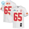 Trey Smith 65 Kansas City Chiefs Super Bowl Lvii Champions Youth Game Jersey White stylepulseusa 1