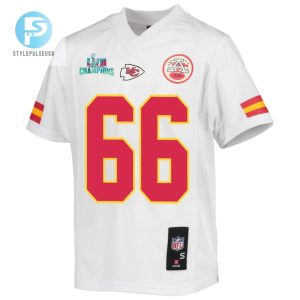 Brandon Williams 66 Kansas City Chiefs Super Bowl Lvii Champions Youth Game Jersey White stylepulseusa 1 2