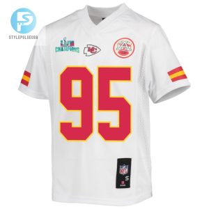 Chris Jones 95 Kansas City Chiefs Super Bowl Lvii Champions Youth Game Jersey White stylepulseusa 1 2