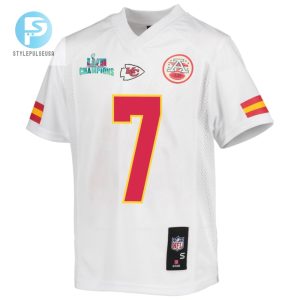 Harrison Butker 7 Kansas City Chiefs Super Bowl Lvii Champions Youth Game Jersey White stylepulseusa 1 2