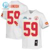 Joshua Kaindoh 59 Kansas City Chiefs Super Bowl Lvii Champions Youth Game Jersey White stylepulseusa 1