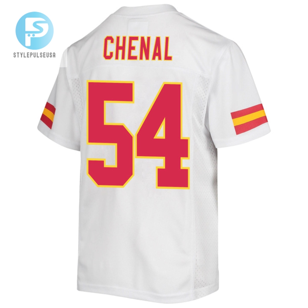 Leo Chenal 54 Kansas City Chiefs Super Bowl Lvii Champions Youth Game Jersey  White 