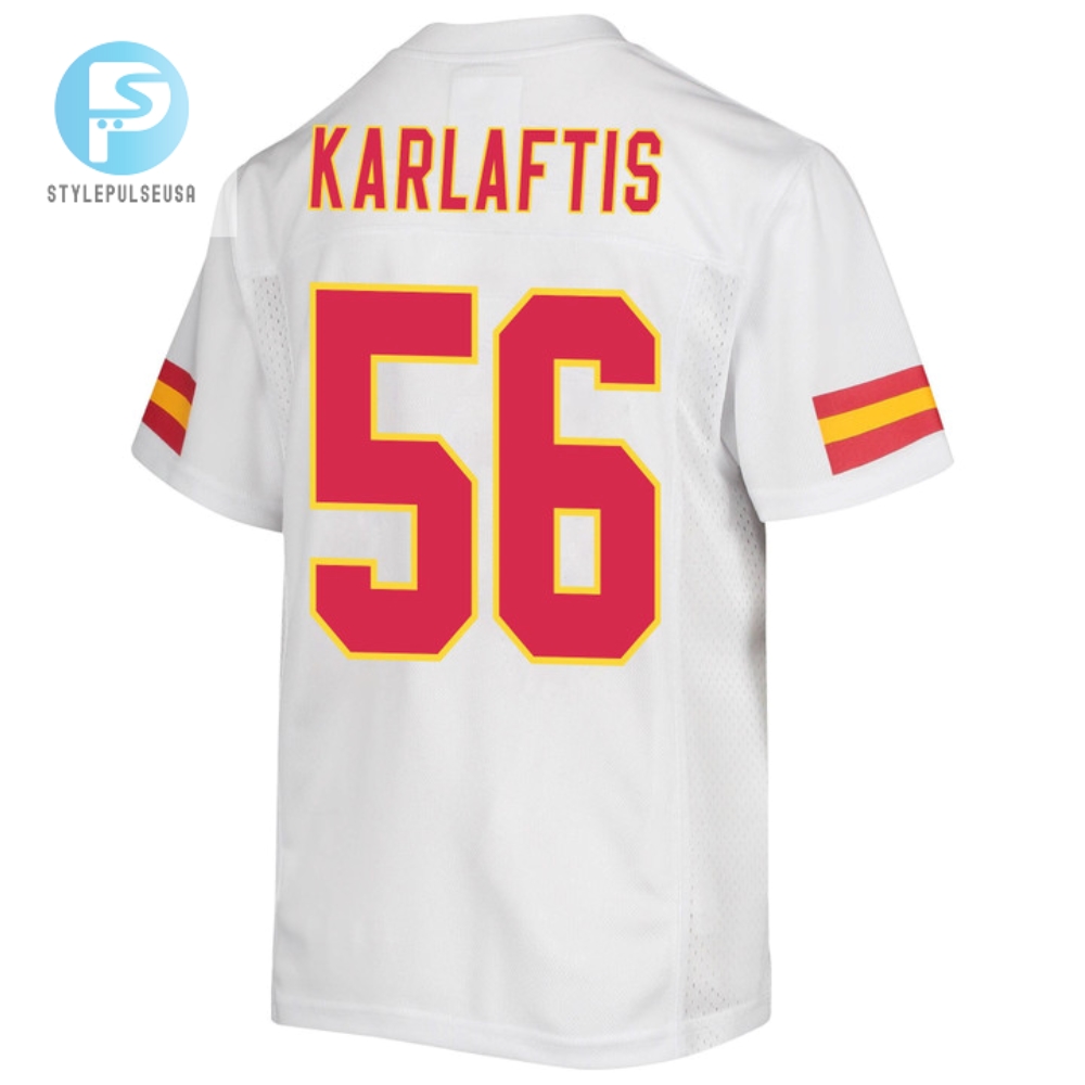 George Karlaftis 56 Kansas City Chiefs Super Bowl Lvii Champions Youth Game Jersey  White 