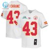 Jack Cochrane 43 Kansas City Chiefs Super Bowl Lvii Champions Youth Game Jersey White stylepulseusa 1