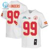 Khalen Saunders 99 Kansas City Chiefs Super Bowl Lvii Champions Youth Game Jersey White stylepulseusa 1