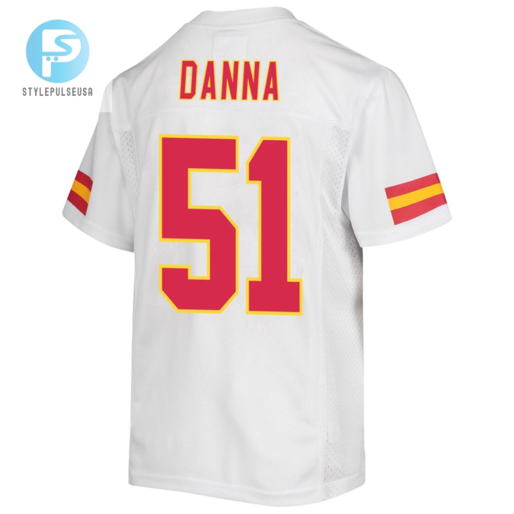 Mike Danna 51 Kansas City Chiefs Super Bowl Lvii Champions Youth Game Jersey  White 