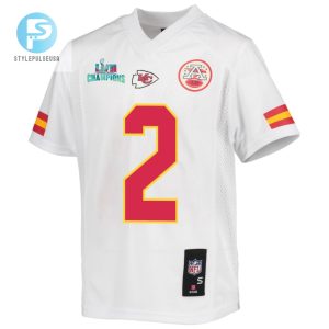 Ronald Jones 2 Kansas City Chiefs Super Bowl Lvii Champions Youth Game Jersey White stylepulseusa 1 2