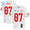 Travis Kelce 87 Kansas City Chiefs Super Bowl Lvii Champions Youth Game Jersey White stylepulseusa 1