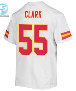 Frank Clark 55 Kansas City Chiefs Super Bowl Lvii Champions Youth Game Jersey White stylepulseusa 1 1