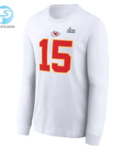 Patrick Mahomes Kansas City Chiefs Super Bowl Lvii Long Sleeve Tshirt White stylepulseusa 1 1