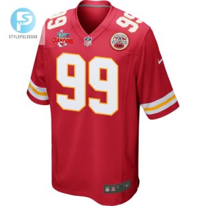 Khalen Saunders 99 Kansas City Chiefs Super Bowl Lvii Champions 3 Stars Men Game Jersey Red stylepulseusa 1 2