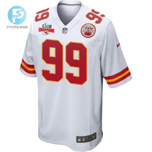 Khalen Saunders 99 Kansas City Chiefs Super Bowl Lvii Champions 3 Stars Men Game Jersey White stylepulseusa 1 2