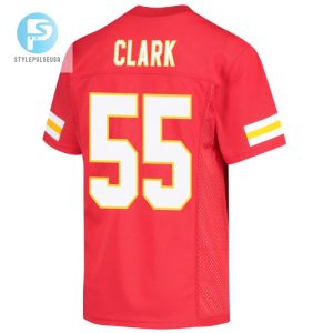 Frank Clark 55 Kansas City Chiefs Super Bowl Lvii Champions 3 Stars Youth Game Jersey Red stylepulseusa 1 1