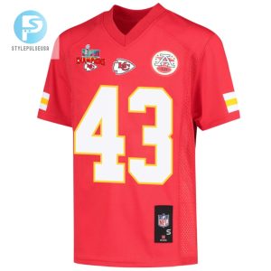 Jack Cochrane 43 Kansas City Chiefs Super Bowl Lvii Champions 3 Stars Youth Game Jersey Red stylepulseusa 1 2