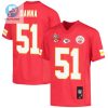 Mike Danna 51 Kansas City Chiefs Super Bowl Lvii Champions 3 Stars Youth Game Jersey Red stylepulseusa 1