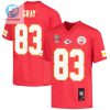 Noah Gray 83 Kansas City Chiefs Super Bowl Lvii Champions 3 Stars Youth Game Jersey Red stylepulseusa 1