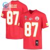 Travis Kelce 87 Kansas City Chiefs Super Bowl Lvii Champions 3 Stars Youth Game Jersey Red stylepulseusa 1