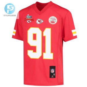 Derrick Nnadi 91 Kansas City Chiefs Super Bowl Lvii Champions 3 Stars Youth Game Jersey Red stylepulseusa 1 2