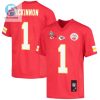 Jerick Mckinnon 1 Kansas City Chiefs Super Bowl Lvii Champions 3 Stars Youth Game Jersey Red stylepulseusa 1