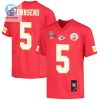 Tommy Townsend 5 Kansas City Chiefs Super Bowl Lvii Champions 3 Stars Youth Game Jersey Red stylepulseusa 1