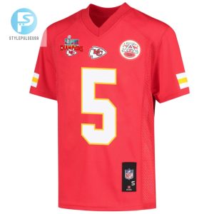 Tommy Townsend 5 Kansas City Chiefs Super Bowl Lvii Champions 3 Stars Youth Game Jersey Red stylepulseusa 1 2