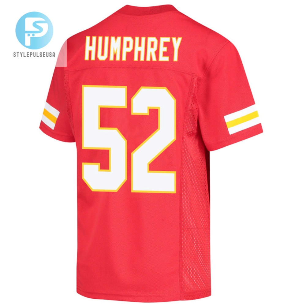Creed Humphrey 52 Kansas City Chiefs Super Bowl Lvii Champions 3 Stars Youth Game Jersey  Red 
