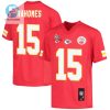 Patrick Mahomes 15 Kansas City Chiefs Super Bowl Lvii Champions 3 Stars Youth Game Jersey Red stylepulseusa 1