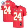 Skyy Moore 24 Kansas City Chiefs Super Bowl Lvii Champions 3 Stars Youth Game Jersey Red stylepulseusa 1