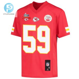 Joshua Kaindoh 59 Kansas City Chiefs Super Bowl Lvii Champions 3 Stars Youth Game Jersey Red stylepulseusa 1 2