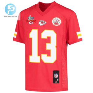 Nazeeh Johnson 13 Kansas City Chiefs Super Bowl Lvii Champions 3 Stars Youth Game Jersey Red stylepulseusa 1 2