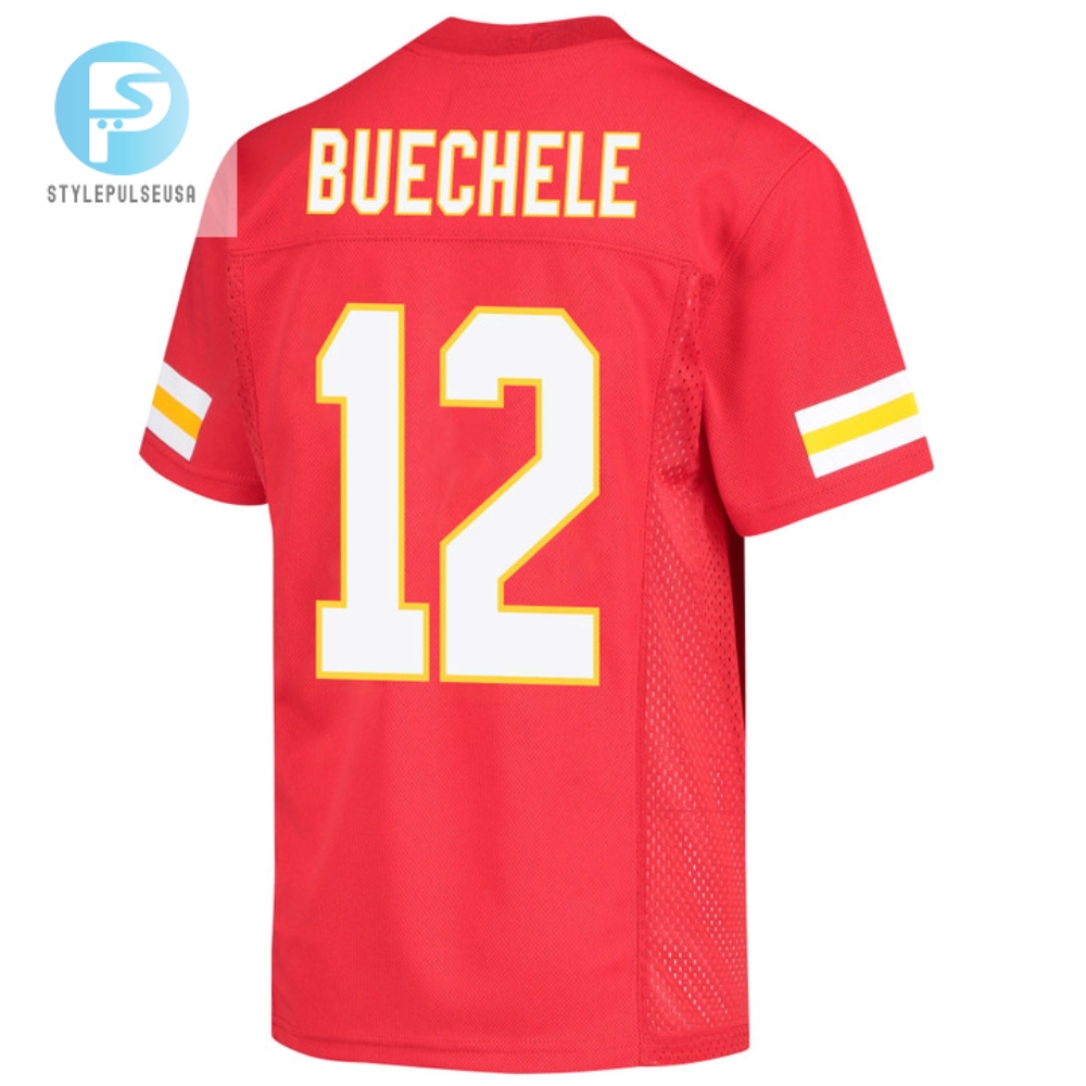 Shane Buechele 12 Kansas City Chiefs Super Bowl Lvii Champions 3 Stars Youth Game Jersey  Red 