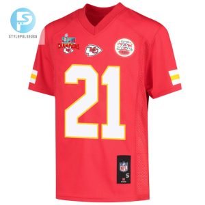 Trent Mcduffie 21 Kansas City Chiefs Super Bowl Lvii Champions 3 Stars Youth Game Jersey Red stylepulseusa 1 2