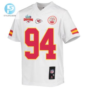 Malik Herring 94 Kansas City Chiefs Super Bowl Lvii Champions 3 Stars Youth Game Jersey White stylepulseusa 1 2