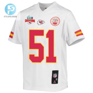 Mike Danna 51 Kansas City Chiefs Super Bowl Lvii Champions 3 Stars Youth Game Jersey White stylepulseusa 1 2