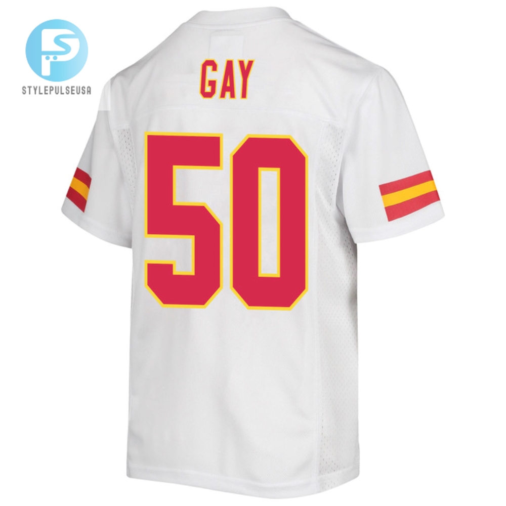 Willie Gay 50 Kansas City Chiefs Super Bowl Lvii Champions 3 Stars Youth Game Jersey  White 