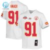 Derrick Nnadi 91 Kansas City Chiefs Super Bowl Lvii Champions 3 Stars Youth Game Jersey White stylepulseusa 1