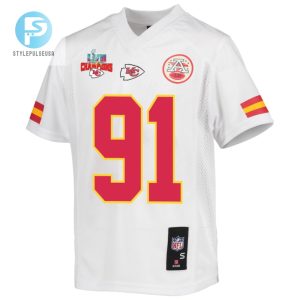 Derrick Nnadi 91 Kansas City Chiefs Super Bowl Lvii Champions 3 Stars Youth Game Jersey White stylepulseusa 1 2