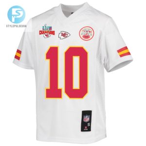 Isiah Pacheco 10 Kansas City Chiefs Super Bowl Lvii Champions 3 Stars Youth Game Jersey White stylepulseusa 1 2