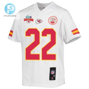 Juan Thornhill 22 Kansas City Chiefs Super Bowl Lvii Champions 3 Stars Youth Game Jersey White stylepulseusa 1 2