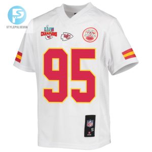 Chris Jones 95 Kansas City Chiefs Super Bowl Lvii Champions 3 Stars Youth Game Jersey White stylepulseusa 1 2